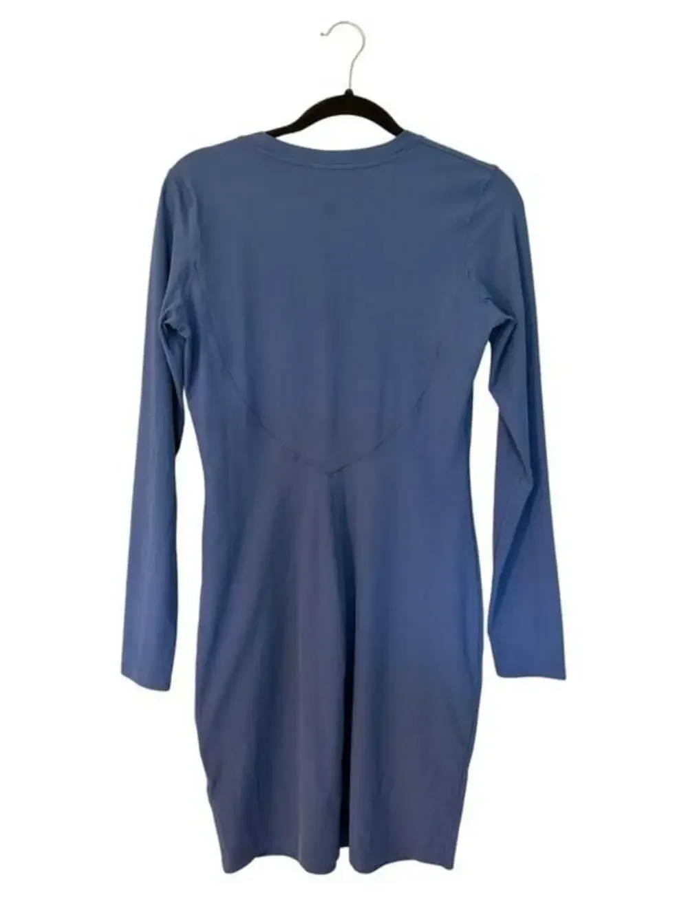 Lululemon All Aligned Ribbed Long-Sleeve Henley Dress in Blue Twill Size 8